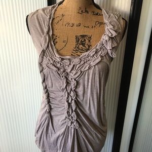 Willi Smith asymmetric soft and comfortable top. Unique design, raw edges.